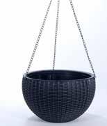 Econova - 26cm Hanging Ratan Black