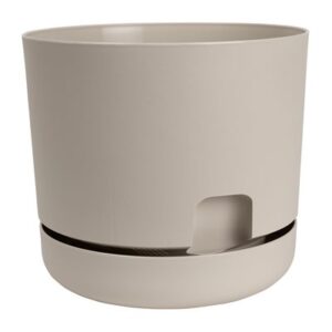 Oasis Self-Watering Planter with Saucer 10in - Plastic Mocha