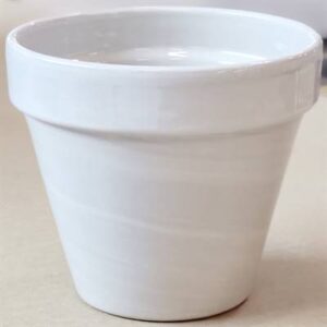 Rubi - 18cm Standard Pot White Marble [20/B]